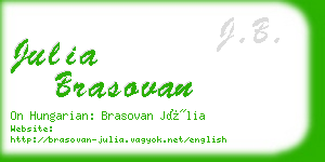 julia brasovan business card